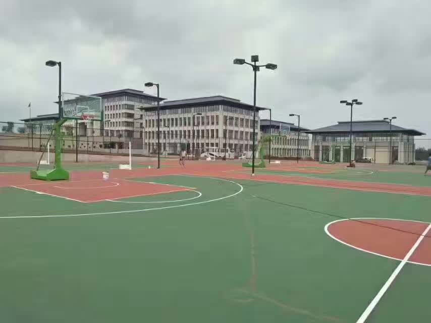 现场施工-色彩搭配+定做一一柱双灯、四灯